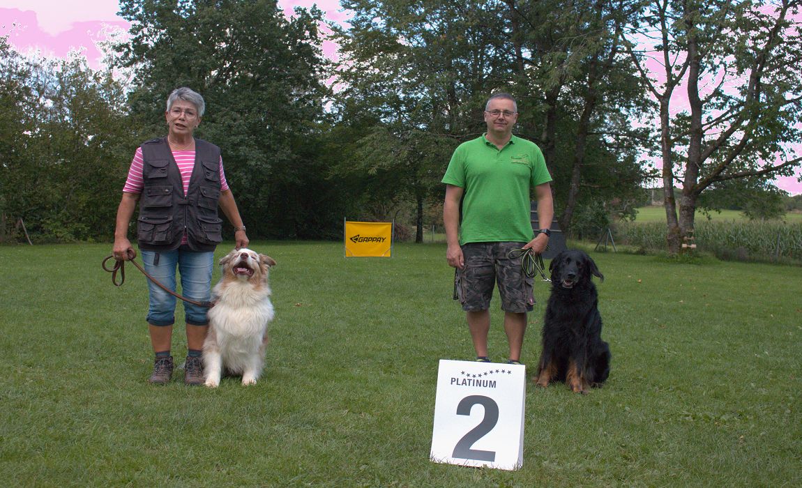 Senioren BH Platz 2 Tanja Fiedler mit Shorty und Christian Birke mit Carigo vom Langhagensee