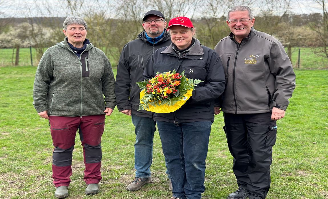 Leistungsgrichterobfrau Frauke Ortmann, LR Wolfgang Dill, LR Sonja von Aschen und LR Frank Heindorf